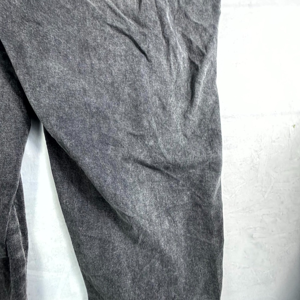 Womens Bib Overalls XXL Dark Gray Denim Relaxed Fit Adjustable Straps Distressed - Picture 5 of 16